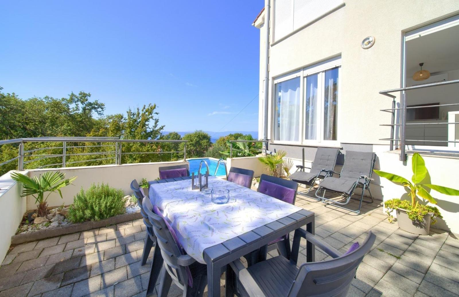 Apartment Sasso Bianco With The Private Pool Нивице Экстерьер фото