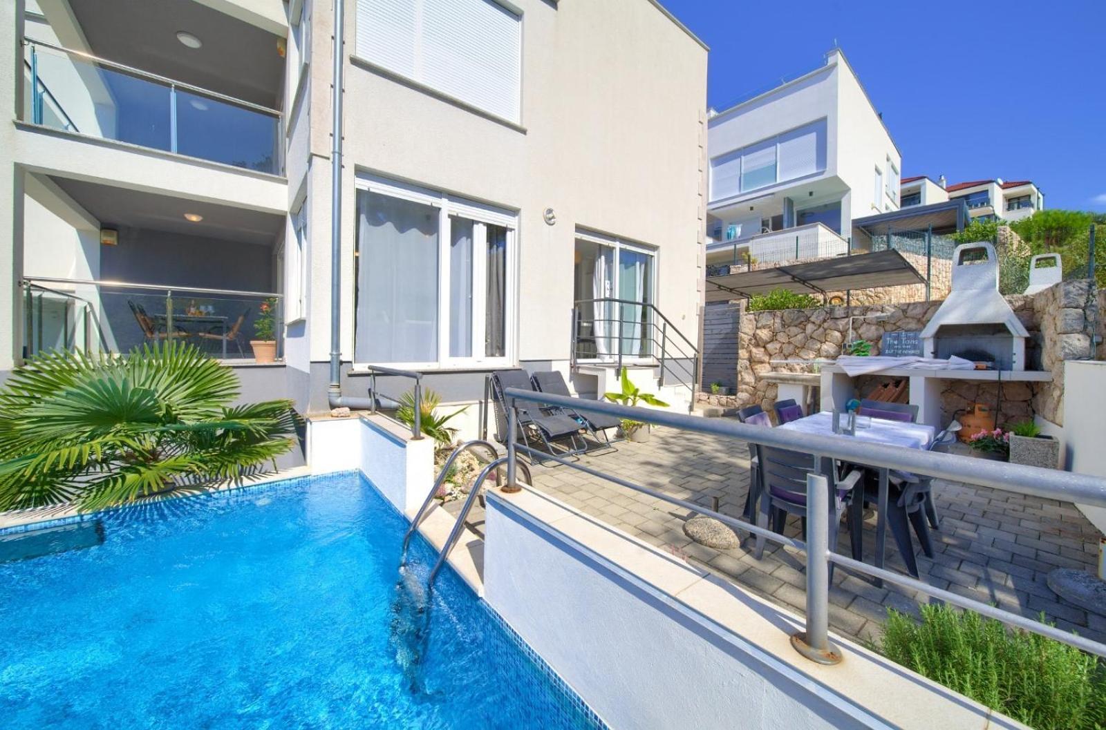 Apartment Sasso Bianco With The Private Pool Нивице Экстерьер фото